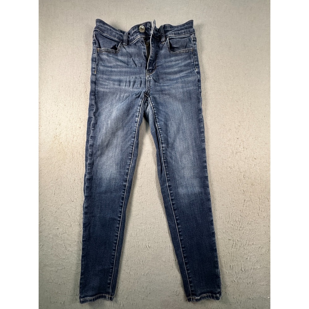 American Eagle Next Level Stretch High Rise Jegging Jeans Blue Womens 4 Short
